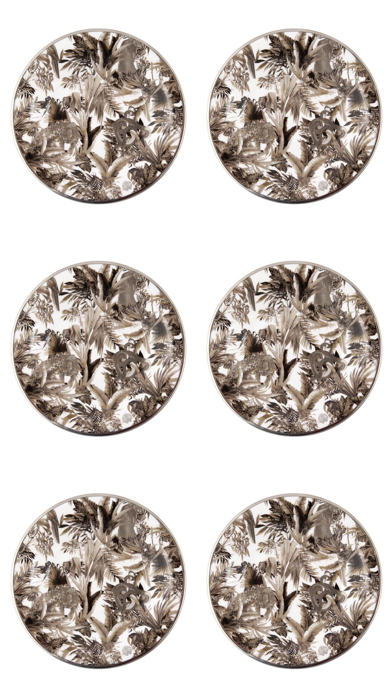 ROBERTO CAVALLI - PIATTO PANE/BREAD or BUTTER PLATE - Ø 15,5 cm - SET 6 PZ